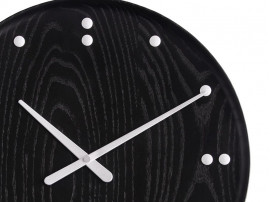 Wall clock by Finn Juhl for UN Building. Black 35 cm. New release.