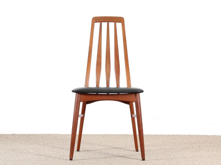 Mid-Century  modern scandinavian set of 4 teak chairs modele Eva  by Niels Koefoed. 