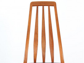 Mid-Century  modern scandinavian set of 4 teak chairs modele Eva  by Niels Koefoed. 