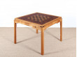 Mid-Century  modern scandinavian square game table by Gorm Lindum et Rolf Middelboe.