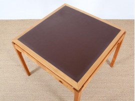 Mid-Century  modern scandinavian square game table by Gorm Lindum et Rolf Middelboe.