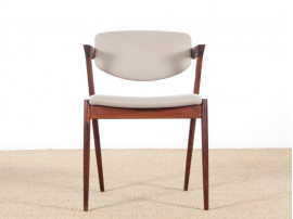 Mid-Century danish set of  8 Kai Kristiansen Rio rosewood chairs, model 42. 