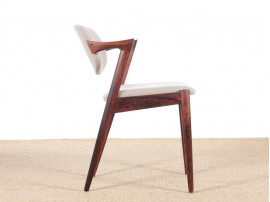 Mid-Century danish set of  8 Kai Kristiansen Rio rosewood chairs, model 42. 