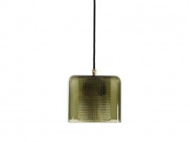 Suspension scandinave cubique en verre fumé