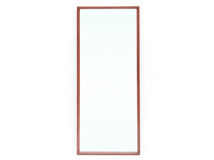 Miroir  scandinave mural en  teck