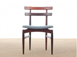 Mid-Century Modern Danish set of 4 chairs in Rio rosewood by Poul Hundevad