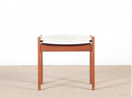 Paire de tabourets scandinaves ou repose-pied en teck