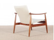 Mid century modern scandinavian pair of armchairs model 138 in teak by Finn Juhl