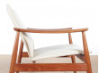 Mid century modern scandinavian pair of armchairs model 138 in teak by Finn Juhl