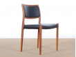 Mid-Century Modern Danish chair model 80  by Niels Møller, new edition