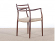 Mid-Century Modern danish armchair model 62 by Niels O. Møller. New production