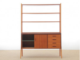 Mid-Century  modern scandinavian chest of drawers and shelves in teak