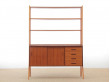 Secretaire-bibliotheque scandinave en teck