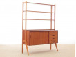 Secretaire-bibliotheque scandinave en teck