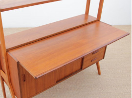 Mid-Century  modern scandinavian chest of drawers and shelves in teak