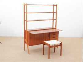 Secretaire-bibliotheque scandinave en teck