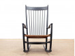 Mid-Century  modern scandinavian rocking chair model J16 by Hans Wegner for FDB