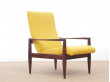 Mid-Century  modern scandinavian  recliner chair and footstool