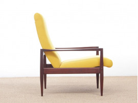 Mid-Century  modern scandinavian  recliner chair and footstool