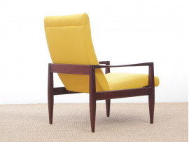 Mid-Century  modern scandinavian  recliner chair and footstool