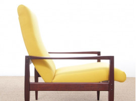 Mid-Century  modern scandinavian  recliner chair and footstool