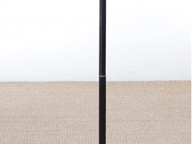 Mid-Century  modern scandinavian floor lamp in  brass and leather