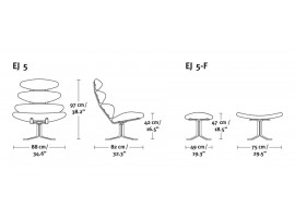 Fauteuil scandinave modèle Corona. 