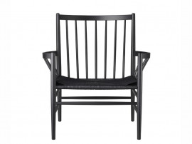 Fauteuil scandinave modèle J82 noir. Nouvelle édition. 