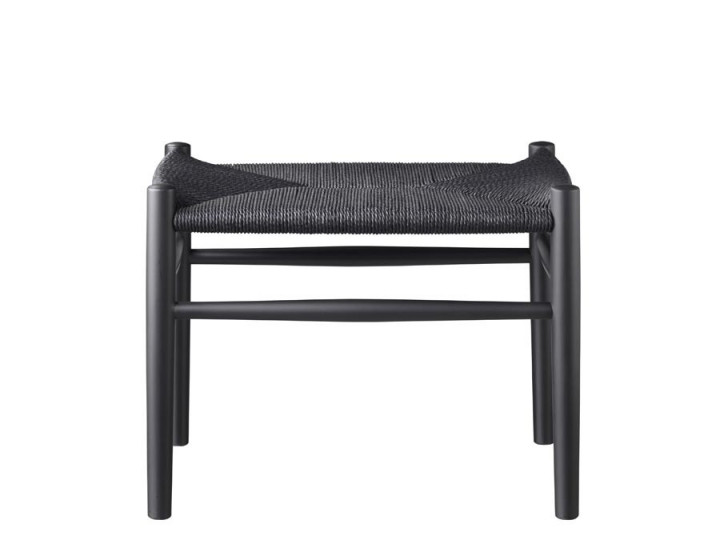 Tabouret scandinave modèle J83. Noir. Nouvelle Edition.