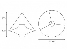 Suspension  modèle Lokki 700. Nouvelle édition