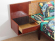 Mid century modern single bed by Hans Wegner, with bed table. 
