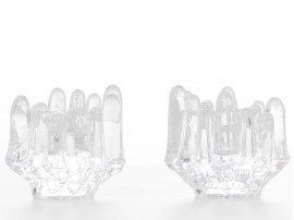 Mid century modern pair of Polar candle holders by Goran Warff