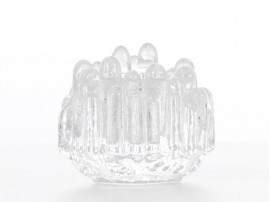 Paire de bougeoirs scandinaves en cristal série Polar de Goran Warff