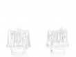 Paire de bougeoirs scandinaves en cristal série Polar de Goran Warff