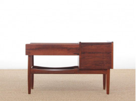 Mid-Century modern scandinavian planter table by Arne Wahl Iversen in Rio rosewood