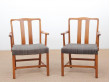 Mid-Century  modern scandinavian pair of armchairs by Ole Wancher