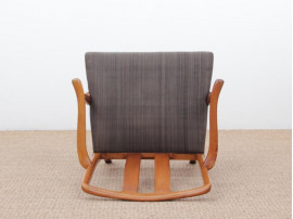 Mid-Century  modern scandinavian pair of armchairs by Ole Wancher