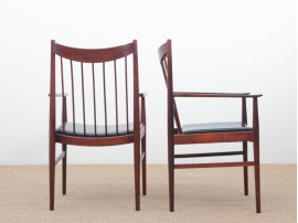 Mid-Century  modern scandinavian pair of armchairs by Arne Vodder