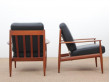 Mid-Century  modern scandinavian pair of armchairs by Grete Jalk