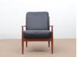 Mid-Century  modern scandinavian pair of armchairs by Grete Jalk