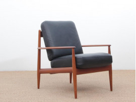 Mid-Century  modern scandinavian pair of armchairs by Grete Jalk