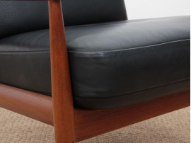 Mid-Century  modern scandinavian pair of armchairs by Grete Jalk