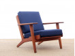 Scandinavian pair of armchairs model GE290 by Hans Wegner for Getama.