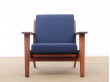 Scandinavian pair of armchairs model GE290 by Hans Wegner for Getama.