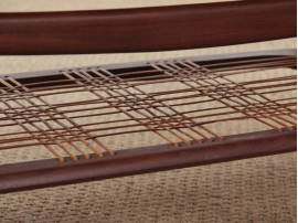 Mid-Century  modern  coffee table in in teak and cane by Louis Van Teeffelen.