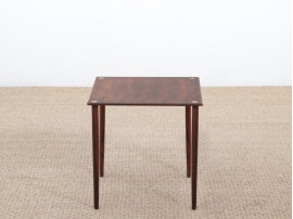 Petite table d'appoint scandinave en palissandre de Rio