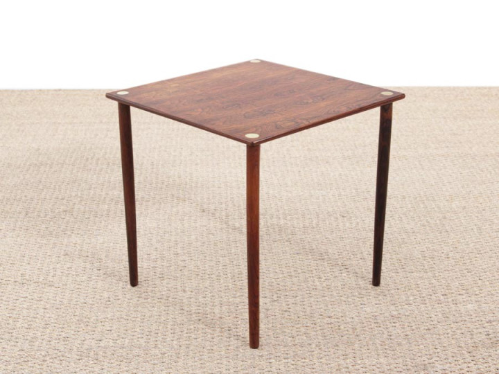 Petite table d'appoint scandinave en palissandre de Rio