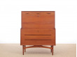 Mid-Century Modern Danish secretary in teak by Arne Wahl Iversen