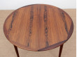 Table de repas scandinave ronde en palissandre de Rio, 4/8 pers