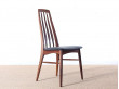 Mid-Century Modern Danish set of 8 chairs in Rio rosewood model Eva by Niels Kofoed 